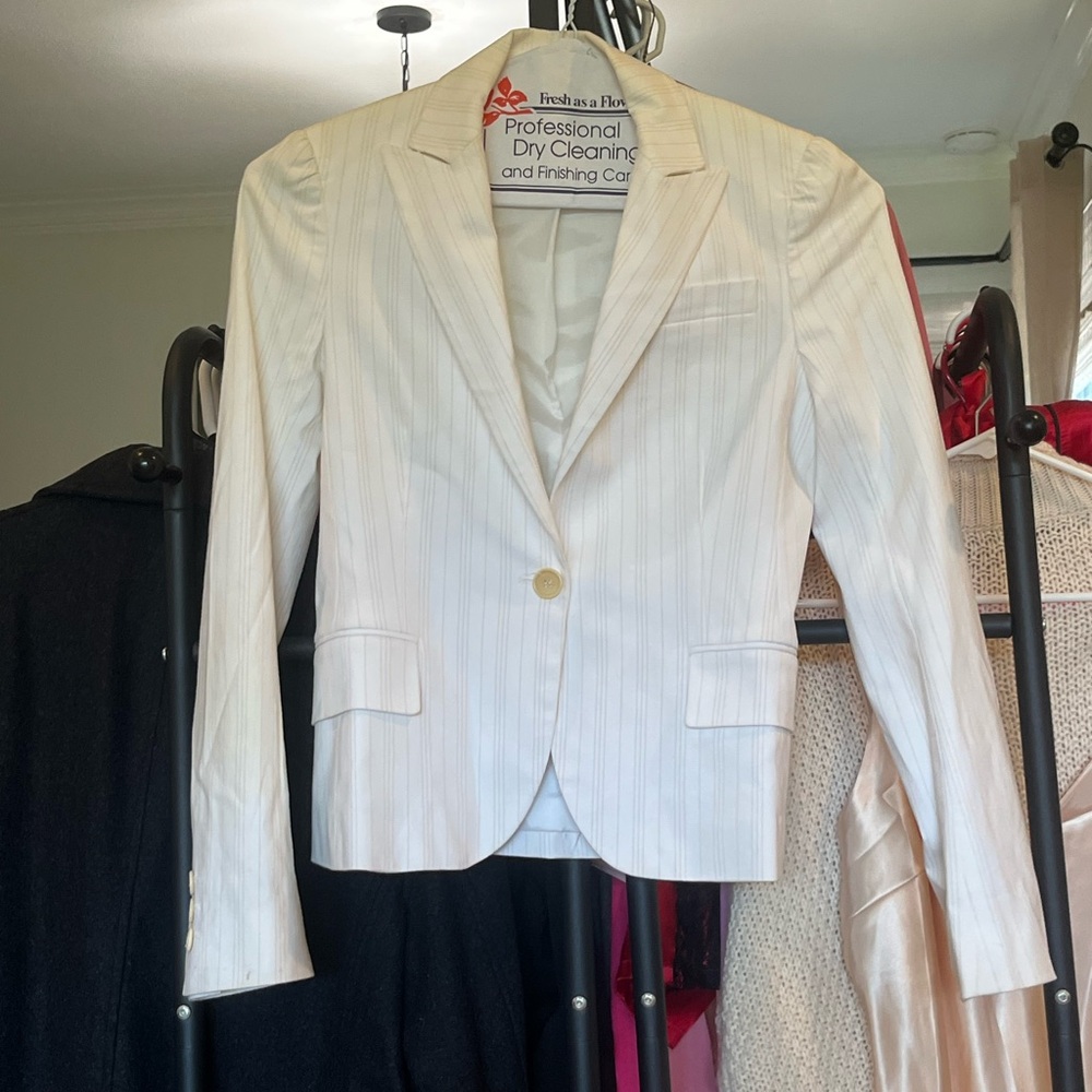Theory cream Pinstripe Blazer